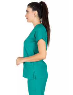Cerrahi Yeşil Likralı İnce Scrubs Flex Doktor Hemşire Forması Takımı 2