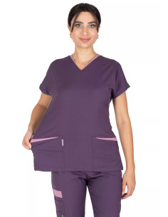 Twin Flex Mürdüm Likralı Doktor ve Hemşire Forması Takımı 2