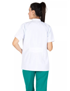 Kadın Hakim Yaka Kısa Kol Beyaz Doktor Ceketi 2
