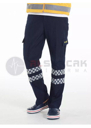 Erkek 112 Acil ATT Lacivert Pantolon (112 nakışlı)