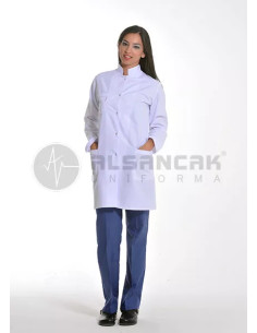 Kadın Hakim Yaka Uzun Kol Doktor Önlüğü 2
