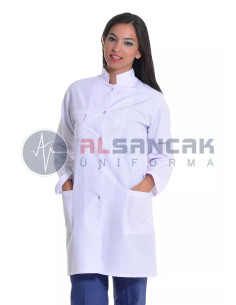 Kadın Hakim Yaka Uzun Kol Doktor Önlüğü