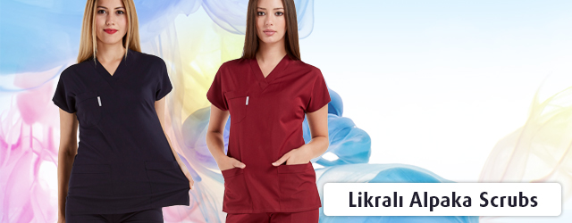 Likralı Alpaka Doktor ve Hemşire Forması