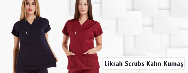 Kadın Likralı Kalın Kumaş Scrubs Formalar