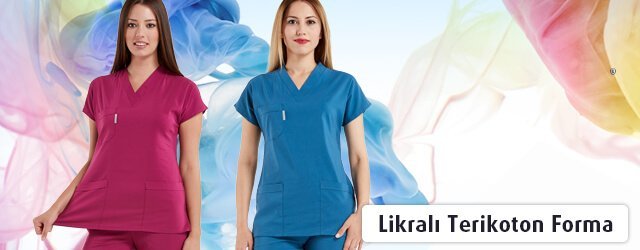 Kadın Likralı İnce Kumaş Scrubs Formalar Kadın Likralı İnce Kumaş Scrubs Formalar