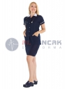 Beyaz Biyeli Lacivert Başhemşire Ceketi (fit kesim) Beyaz Biyeli Lacivert Başhemşire Ceketi (fit kesim)