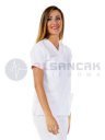 Kadın Basic (V Yaka) Alpaka Kumaş Doktor ve Hemşire Forması Takımı Kadın Basic (V Yaka) Alpaka Kumaş Doktor ve Hemşire Forması Takımı