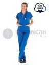 Saks Mavi Pamuklu Scrubs Doktor ve Hemşire Forması Saks Mavi Pamuklu Scrubs Doktor ve Hemşire Forması