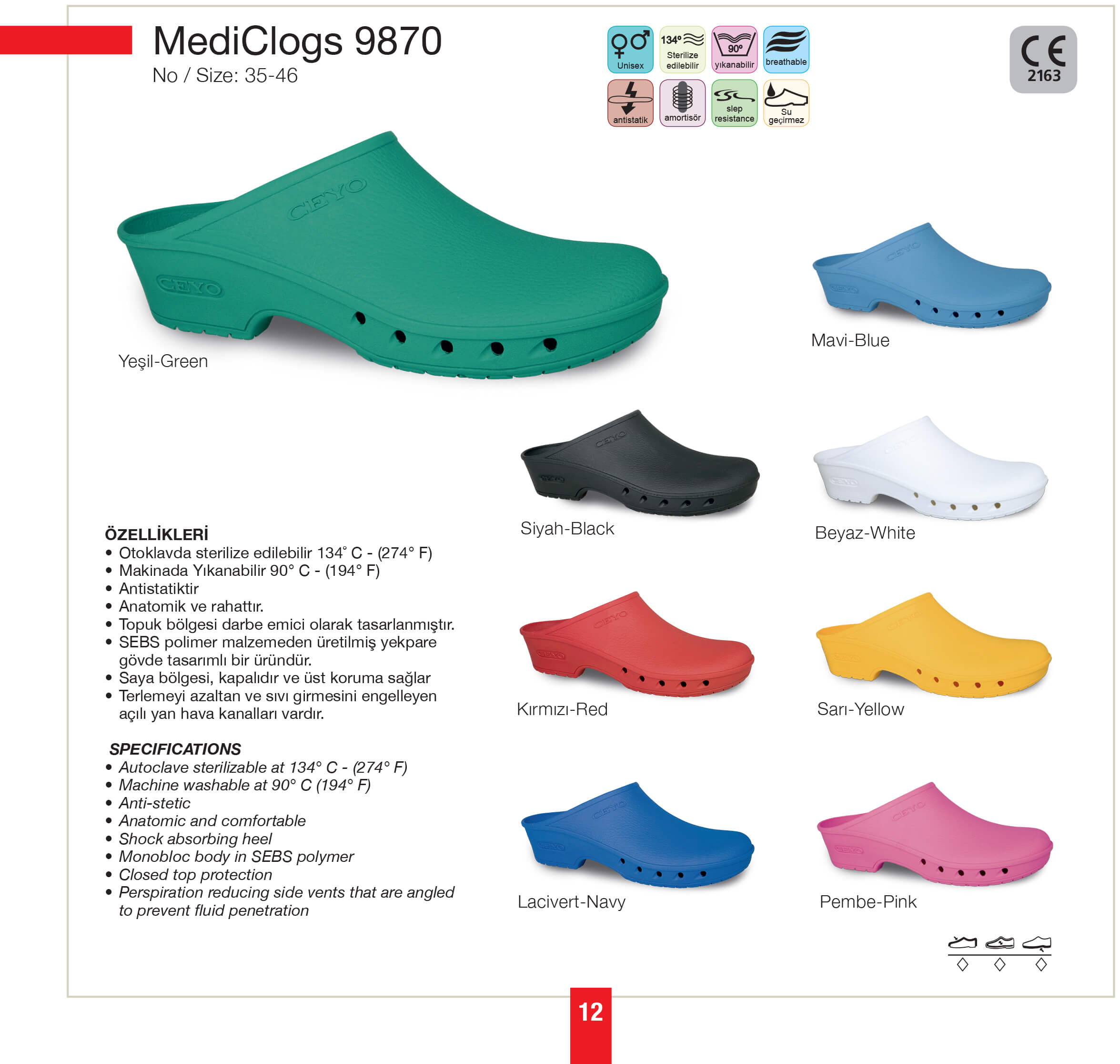 Ceyo Mediclogs (9870) Lacivert Hastane Ameliyat Terliği Ceyo Mediclogs (9870) Lacivert Hastane Ameliyat Terliği