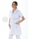 Kadın Spor Yaka Kısa Kol Beyaz Doktor Önlüğü Kadın Spor Yaka Kısa Kol Beyaz Doktor Önlüğü