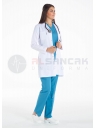 Kadın Spor Yaka Uzun Kol Beyaz Doktor Önlüğü Kadın Spor Yaka Uzun Kol Beyaz Doktor Önlüğü