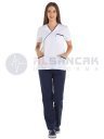 Beyaz Ekol Modeli Doktor ve Hemşire Forması Üstü Beyaz Ekol Modeli Doktor ve Hemşire Forması Üstü