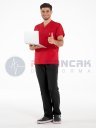 Erkek Kırmızı/Siyah Likralı Kalın Scrubs Doktor Forması Takımı Erkek Kırmızı/Siyah Likralı Kalın Scrubs Doktor Forması Takımı
