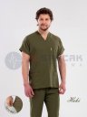 Scrubs Flex® Erkek Kişiye Özel Üretim Likralı İnce Kumaş Doktor Forması