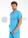 Erkek Turkuaz Pamuklu Scrubs Doktor ve Hemşire Forması Erkek Turkuaz Pamuklu Scrubs Doktor ve Hemşire Forması