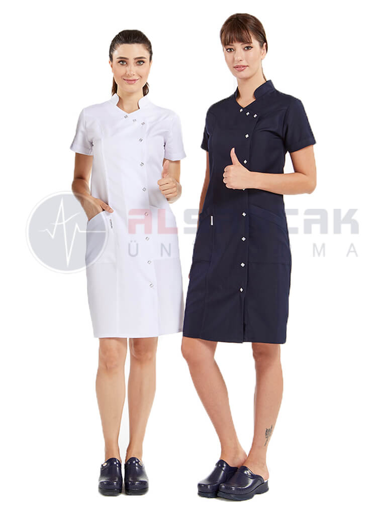 Beyaz Luxe Model Hemşire ve Doktor Elbisesi