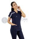 Scrubs Flex® Biyeli Lacivert Likralı Alpaka Doktor Hemşire Forması Scrubs Flex® Biyeli Lacivert Likralı Alpaka Doktor Hemşire Forması