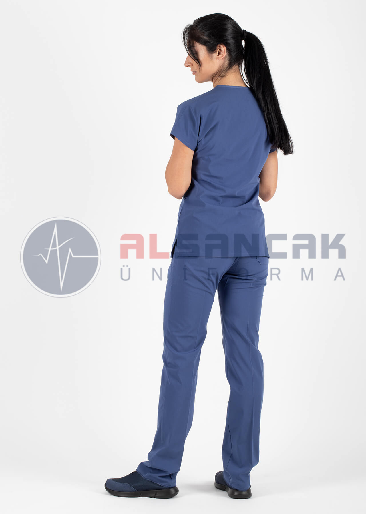 Scrubs Flex® Fırtına Mavi Likralı Alpaka Doktor ve Hemşire Forması Scrubs Flex® Fırtına Mavi Likralı Alpaka Doktor ve Hemşire Forması