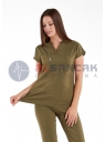 Scrubs Flex® Haki Likralı Alpaka Doktor ve Hemşire Forması Scrubs Flex® Haki Likralı Alpaka Doktor ve Hemşire Forması