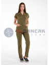 Scrubs Flex® Haki Likralı Alpaka Doktor ve Hemşire Forması Scrubs Flex® Haki Likralı Alpaka Doktor ve Hemşire Forması