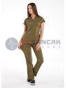 Scrubs Flex® Haki Likralı Alpaka Doktor ve Hemşire Forması Scrubs Flex® Haki Likralı Alpaka Doktor ve Hemşire Forması