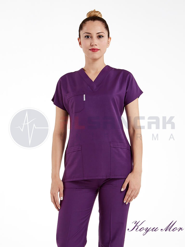 Scrubs Flex® Kadın Kişiye Özel Üretim Likralı Terikoton Doktor ve Hemşire Forması