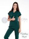 Scrubs Flex® Kadın Kişiye Özel Üretim Likralı Terikoton Doktor ve Hemşire Forması