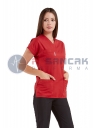 Scrubs Flex® Kırmızı/Siyah Likralı Alpaka Doktor ve Hemşire Forması Scrubs Flex® Kırmızı/Siyah Likralı Alpaka Doktor ve Hemşire Forması