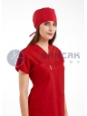 Scrubs Flex® Kırmızı Likralı Alpaka Doktor ve Hemşire Forması