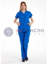 Scrubs Flex® Saks Mavi Likralı Alpaka Doktor ve Hemşire Forması Scrubs Flex® Saks Mavi Likralı Alpaka Doktor ve Hemşire Forması