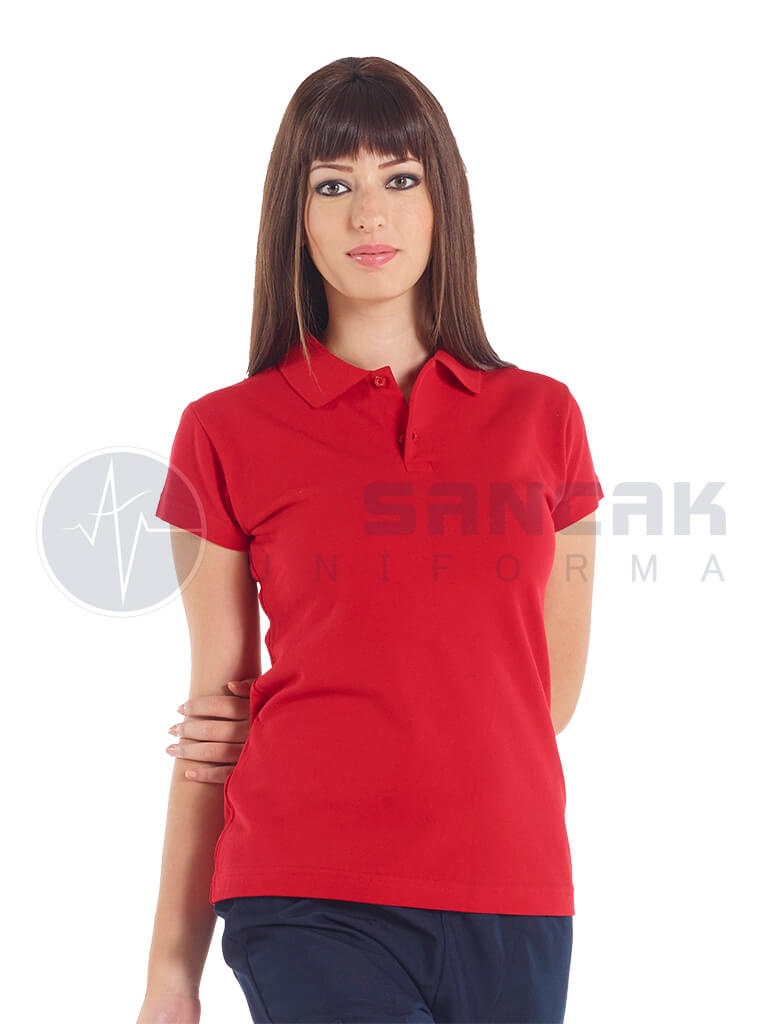 Kırmızı Kadın Polo Yaka Lacoste T-Shirt Kırmızı Kadın Polo Yaka Lacoste T-Shirt