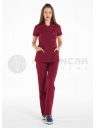 Luxe Flex Bordo Likralı Hemşire ve Doktor Forması Takımı Luxe Flex Bordo Likralı Hemşire ve Doktor Forması Takımı