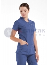 Luxe Flex Fırtına Mavi Likralı Hemşire ve Doktor Forması Takımı Luxe Flex Fırtına Mavi Likralı Hemşire ve Doktor Forması Takımı