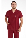 Erkek Bordo Likralı Kalın Scrubs Doktor Forması Takımı Erkek Bordo Likralı Kalın Scrubs Doktor Forması Takımı