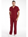 Erkek Bordo Likralı Kalın Scrubs Doktor Forması Takımı Erkek Bordo Likralı Kalın Scrubs Doktor Forması Takımı