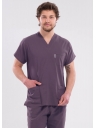 Erkek Mürdüm Likralı İnce Scrubs Doktor Forması Takımı Erkek Mürdüm Likralı İnce Scrubs Doktor Forması Takımı