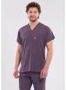 Erkek Mürdüm Likralı İnce Scrubs Doktor Forması Takımı Erkek Mürdüm Likralı İnce Scrubs Doktor Forması Takımı