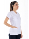 Beyaz/Lacivert Likralı İnce Scrubs Doktor Hemşire Forması Takımı Beyaz/Lacivert Likralı İnce Scrubs Doktor Hemşire Forması Takımı