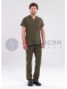 Scrubs Flex® Erkek Haki Soft Likralı İnce Doktor ve Hemşire Forması Scrubs Flex® Erkek Haki Soft Likralı İnce Doktor ve Hemşire Forması