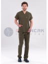 Scrubs Flex® Erkek Haki Soft Likralı İnce Doktor ve Hemşire Forması Scrubs Flex® Erkek Haki Soft Likralı İnce Doktor ve Hemşire Forması
