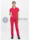 Scrubs Flex® Nar Çiçeği Likralı İnce Doktor ve Hemşire Forması Scrubs Flex® Nar Çiçeği Likralı İnce Doktor ve Hemşire Forması