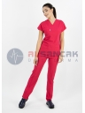 Scrubs Flex® Nar Çiçeği Likralı İnce Doktor ve Hemşire Forması Scrubs Flex® Nar Çiçeği Likralı İnce Doktor ve Hemşire Forması
