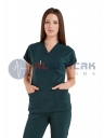 Scrubs Flex® Ördekbaşı Yeşili Likralı Alpaka Doktor ve Hemşire Forması Scrubs Flex® Ördekbaşı Yeşili Likralı Alpaka Doktor ve Hemşire Forması
