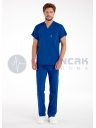Scrubs Flex® Erkek Saks Mavi Likralı İnce Kumaş Doktor ve Hemşire Forması Scrubs Flex® Erkek Saks Mavi Likralı İnce Kumaş Doktor ve Hemşire Forması