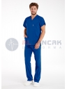 Scrubs Flex® Erkek Saks Mavi Likralı İnce Kumaş Doktor ve Hemşire Forması Scrubs Flex® Erkek Saks Mavi Likralı İnce Kumaş Doktor ve Hemşire Forması