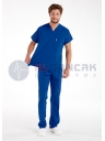 Scrubs Flex® Erkek Saks Mavi Likralı İnce Kumaş Doktor ve Hemşire Forması Scrubs Flex® Erkek Saks Mavi Likralı İnce Kumaş Doktor ve Hemşire Forması