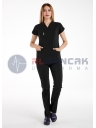 Scrubs Flex® Siyah Soft Likralı İnce Hemşire Doktor Forması Üstü Scrubs Flex® Siyah Soft Likralı İnce Hemşire Doktor Forması Üstü