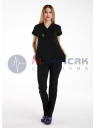 Scrubs Flex® Siyah Soft Likralı İnce Hemşire Doktor Forması Üstü Scrubs Flex® Siyah Soft Likralı İnce Hemşire Doktor Forması Üstü