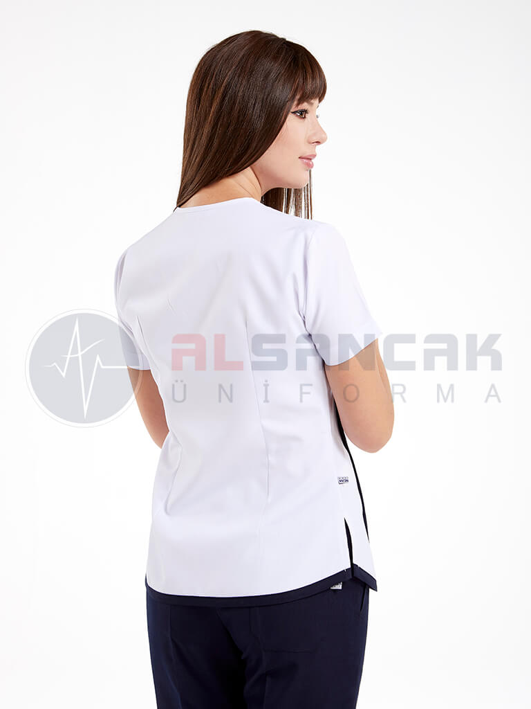 Sports Modeli Beyaz Doktor ve Hemşire Forması Üstü (alpaka)
