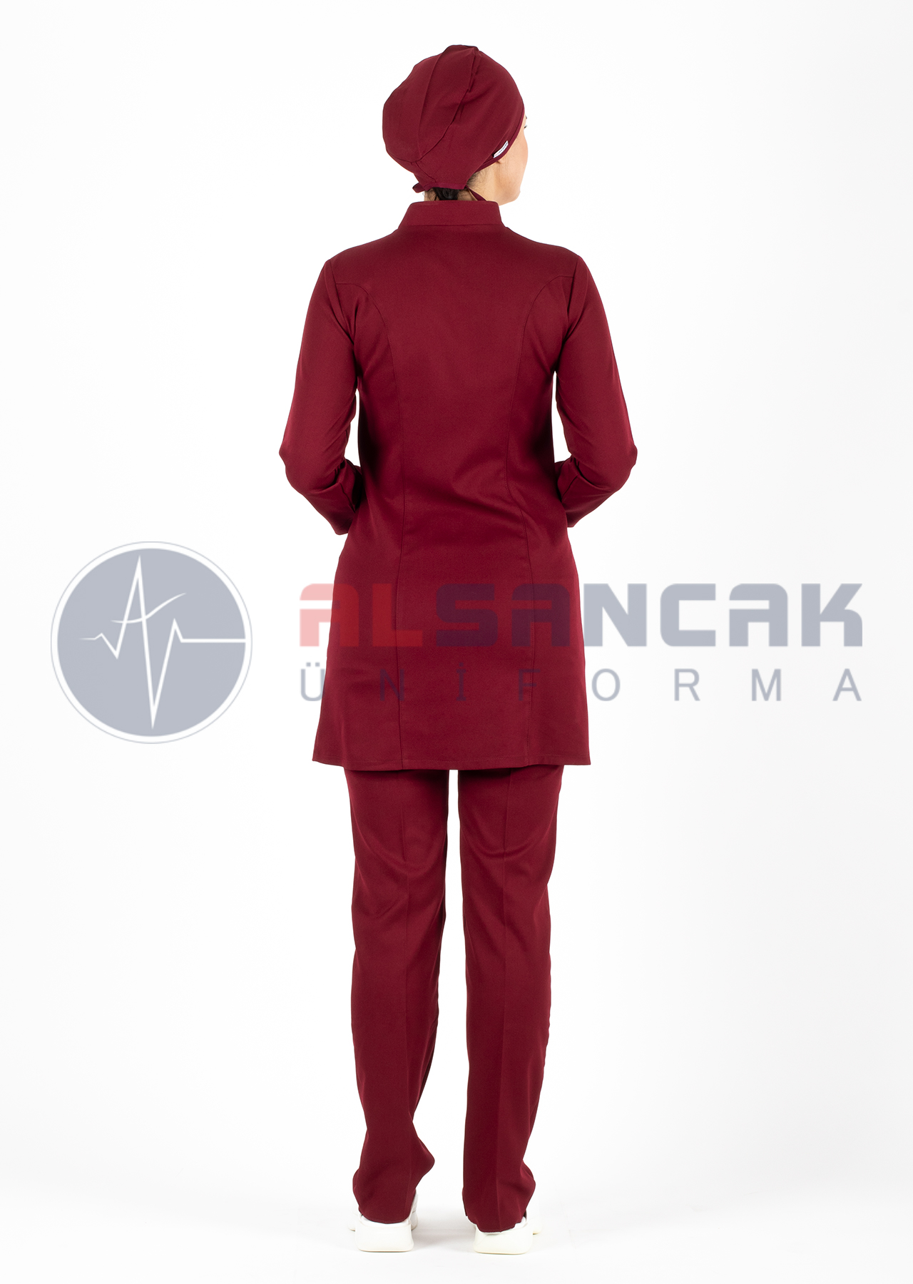 Luxe Model Bordo Likralı Tesettür Hemşire Doktor Forması Takımı Luxe Model Bordo Likralı Tesettür Hemşire Doktor Forması Takımı
